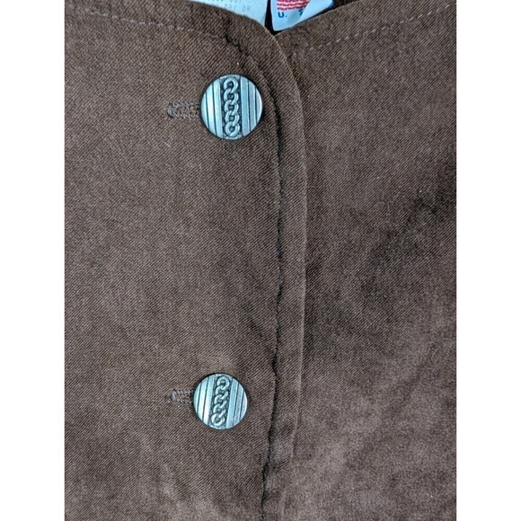 Vintage On The Verge Brown Black Jacket Blazer Size 14 - Picture 3 of 4